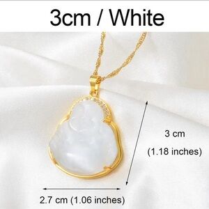 White Buddha necklace